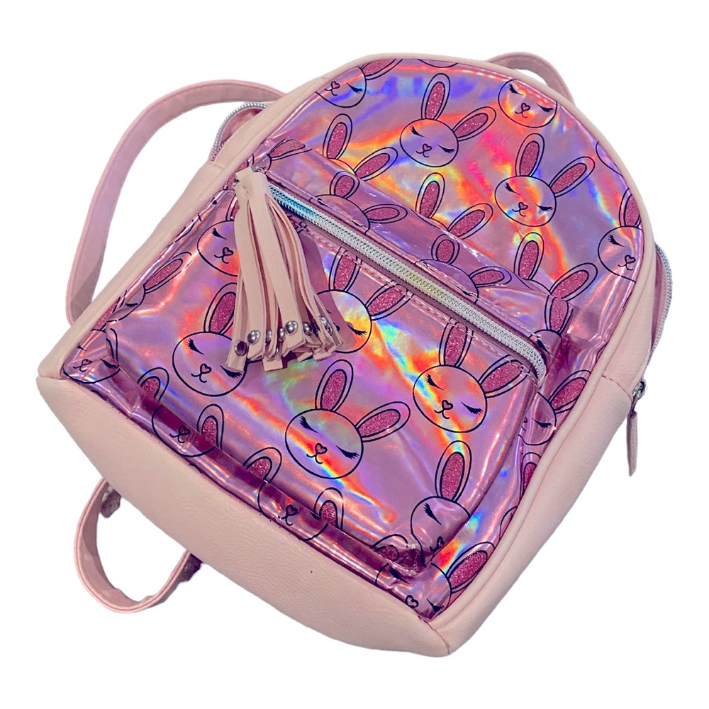 OMG Accessories Bunny Rabbit Iridescent Pink Backpack